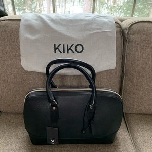 Brand New Genuine Black Leather Kiko hand bag with tags and storage bag